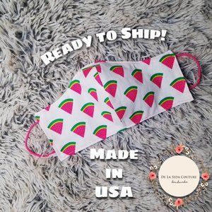 2/$20⭐️Watermelon Tropical Face Mask - with Filter Pocket